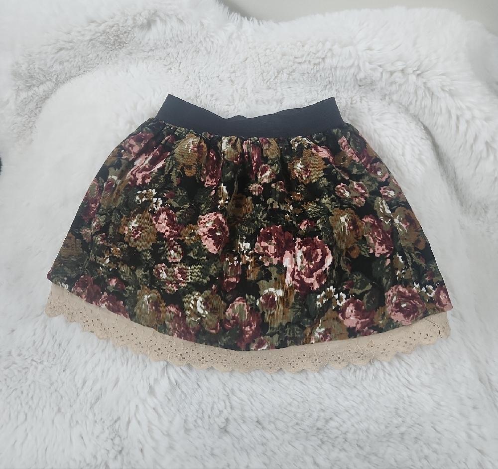 Koton EU Brand Corduroy Floral Skirt 3-4